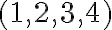  (1,2,3,4) 