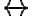 \leftrightarrow \leftrightarrow