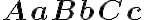 \mathbf{AaBbCc} \mathbf{AaBbCc}