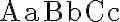 \mathtt{AaBbCc} \mathtt{AaBbCc}