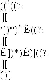 (('((?:\\\\.|[^\\\\'])*)'|\"((?:\\\\.|[^\\\\\"])*)\")|((?:\\\\.|[^\\\\()[\